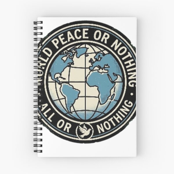 Item preview, World Peace or Nothing – Bold Idealistic Quote Design designed and sold by RokomariFabric.