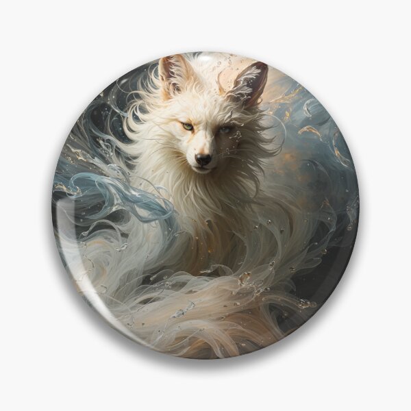 Item preview, white fox surrounded by flowing smoke designed and sold by ArcaneVisionArt.