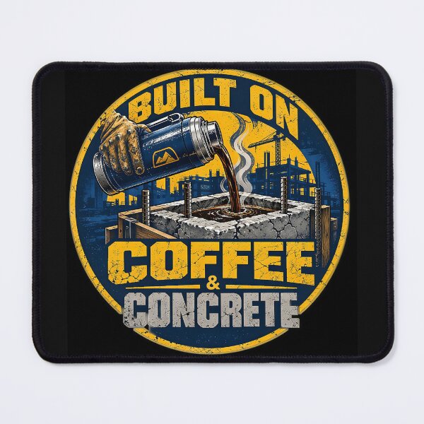 Item preview, Built On Coffee Concrete Construction Trade Shirt designed and sold by StudioBilly3000.