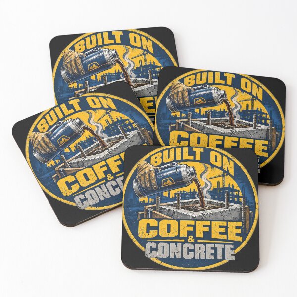 Item preview, Built On Coffee Concrete Construction Trade Shirt designed and sold by StudioBilly3000.
