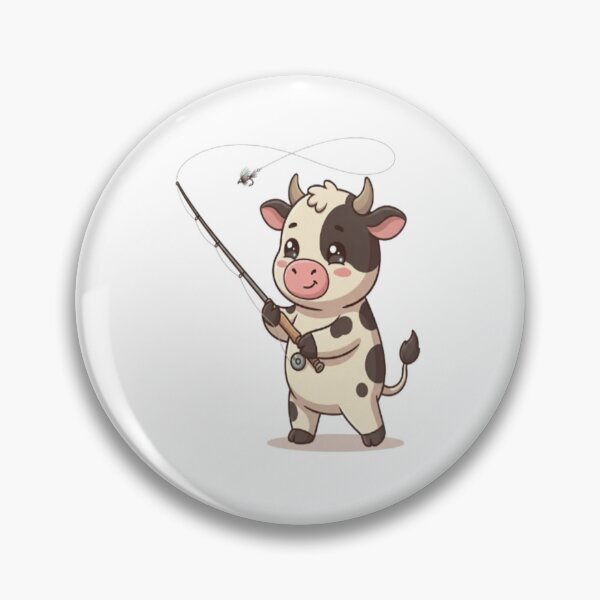 Item preview, Cute Cow Fishing Fly Rod designed and sold by Ella_Sketch.