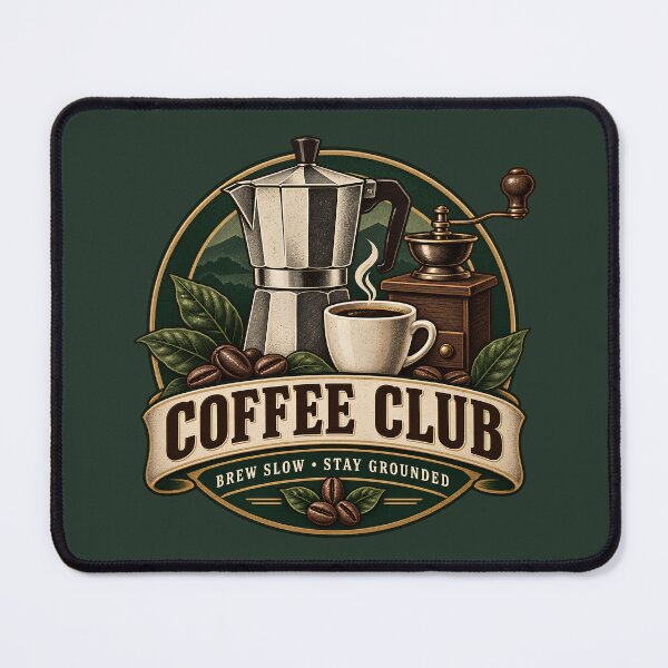 Item preview, Vintage Coffee Club Retro Brewing Design designed and sold by Mostafa Studio.