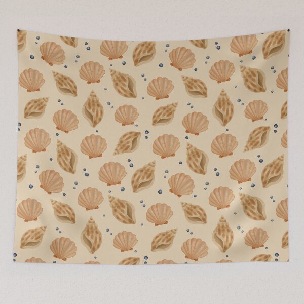 Item preview, Watercolor Seashell Coastal Pattern designed and sold by SheHood.