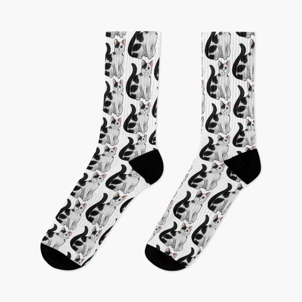 Item preview, Cat - Korean Street Cat - Black and White designed and sold by Jennifer Stolzer.