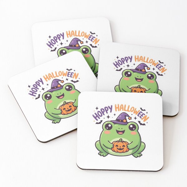 Item preview, Happy Halloween Cute Frog with Pumpkin designed and sold by lailakhalaf.