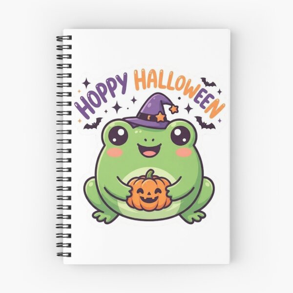 Item preview, Happy Halloween Cute Frog with Pumpkin designed and sold by lailakhalaf.