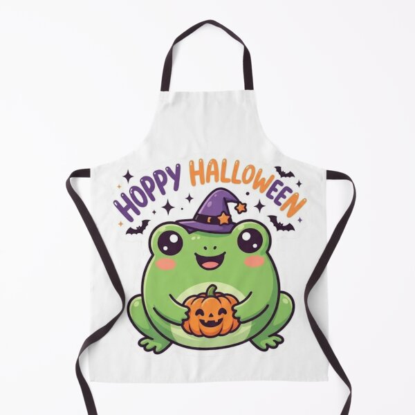 Item preview, Happy Halloween Cute Frog with Pumpkin designed and sold by lailakhalaf.