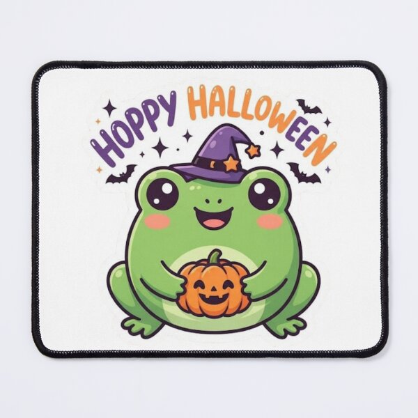 Item preview, Happy Halloween Cute Frog with Pumpkin designed and sold by lailakhalaf.