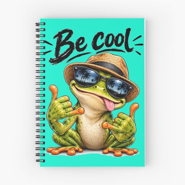 Item preview, Be Cool – Cute Frog Wearing Straw Hat and Sunglasses Funny Animal Art designed and sold by Evelashop.
