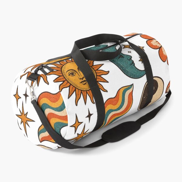 Item preview, Vintage Retro Pattern Collection – Sun Moon Flowers Rainbow Mushroom designed and sold by ElegantPeople.