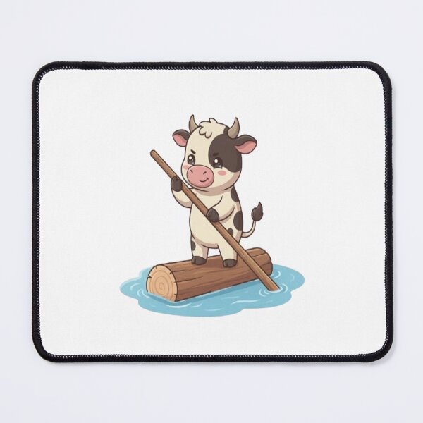 Item preview, Cute Cow Floating on Log designed and sold by Ella_Sketch.