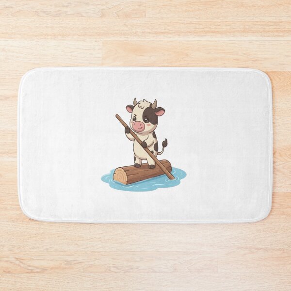 Item preview, Cute Cow Floating on Log designed and sold by Ella_Sketch.