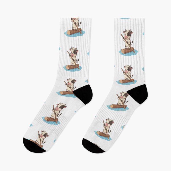 Item preview, Cute Cow Floating on Log designed and sold by Ella_Sketch.
