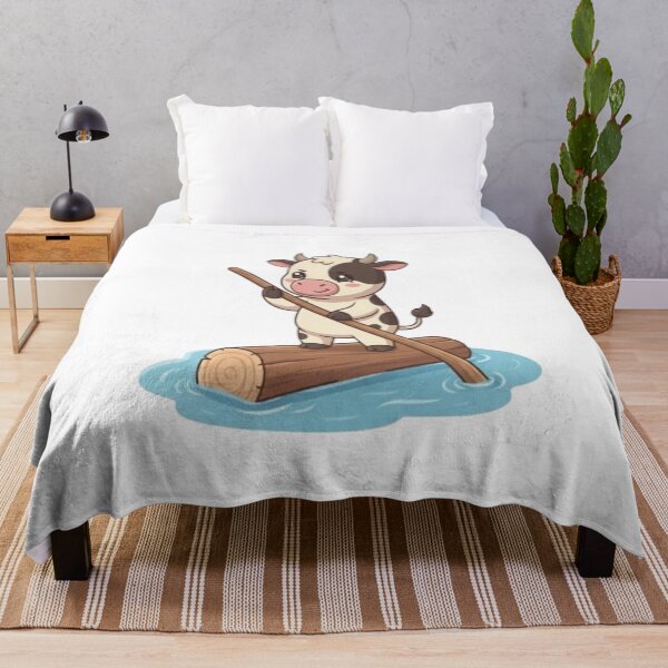 Item preview, Cute Cow Floating on Log designed and sold by Ella_Sketch.