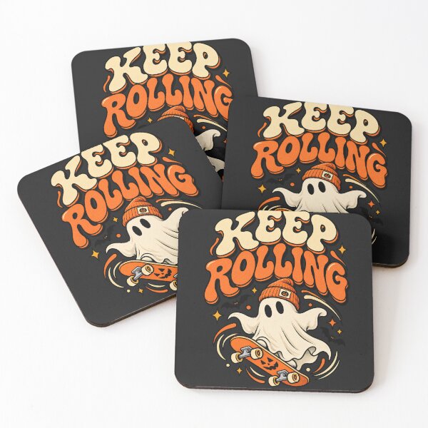 Item preview, Funny Ghost Skateboard Tee, Retro Spooky Skateboarding ShirtKeep Rolling Halloween Shirt, Cute Halloween Ghost Gift, Skater TShirt designed and sold by greatmar1.