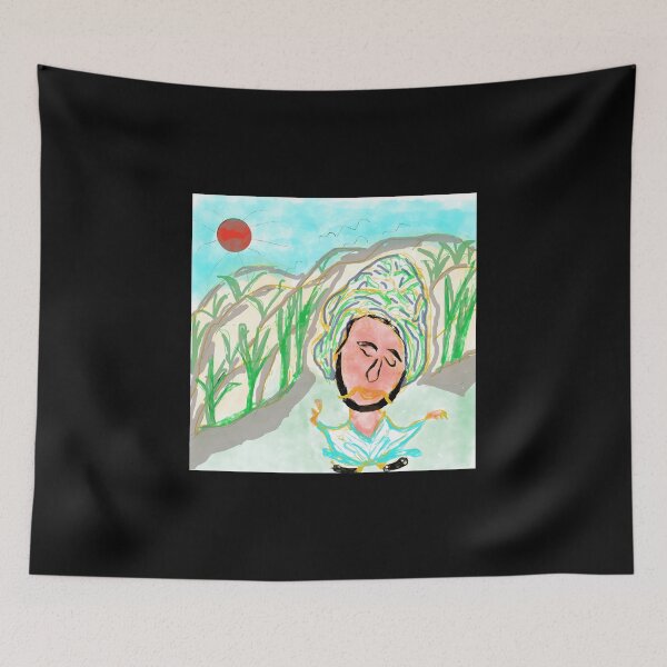 Item preview, Serene Landscape with Meditative Figure designed and sold by TomatiLove.