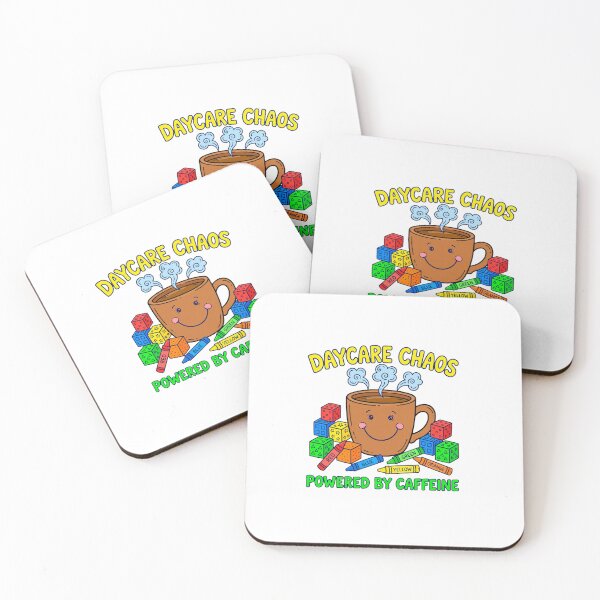 Item preview, Daycare Chaos Powered By Caffeine Funny Preschool Teacher Coffee T-Shirt designed and sold by ismai6.