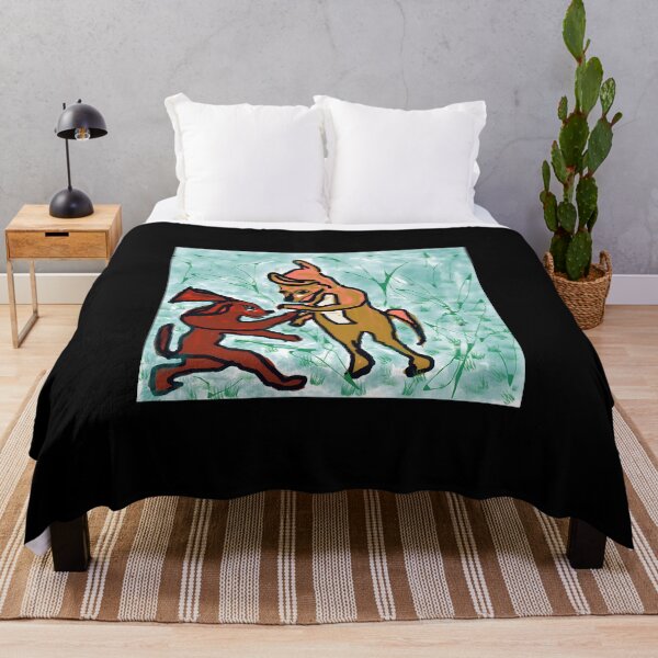 Item preview, playful animal companions in a vibrant landscape designed and sold by TomatiLove.