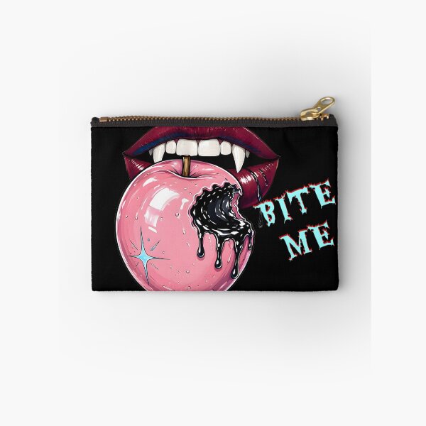 Item preview, Vampire Lips Biting Pink Poison Apple designed and sold by CraftyValley.