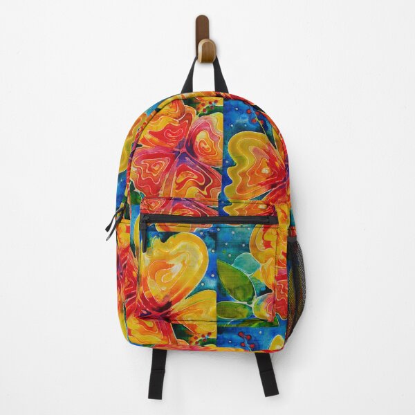 Item preview, Tropical Hibiscus Flower Art Botanical Yellow Red Floral Painting designed and sold by Sharon Cummings Art.