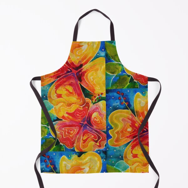 Item preview, Tropical Hibiscus Flower Art Botanical Yellow Red Floral Painting designed and sold by Sharon Cummings Art.