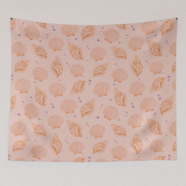 Item preview, Watercolor Seashell Coastal Pattern designed and sold by SheHood.