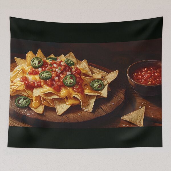 Item preview, Loaded Nachos with Melted Cheese, Salsa and Jalapeños designed and sold by Shannon Hilson.