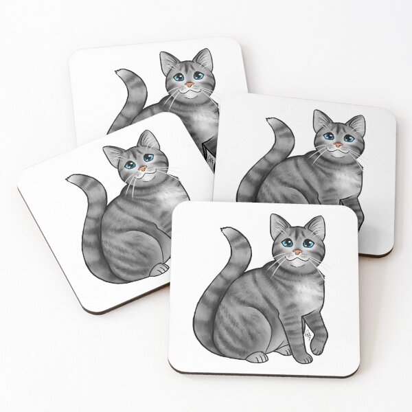 Item preview, Cat - Korean Street Cat - Silver Tabby designed and sold by Jennifer Stolzer.