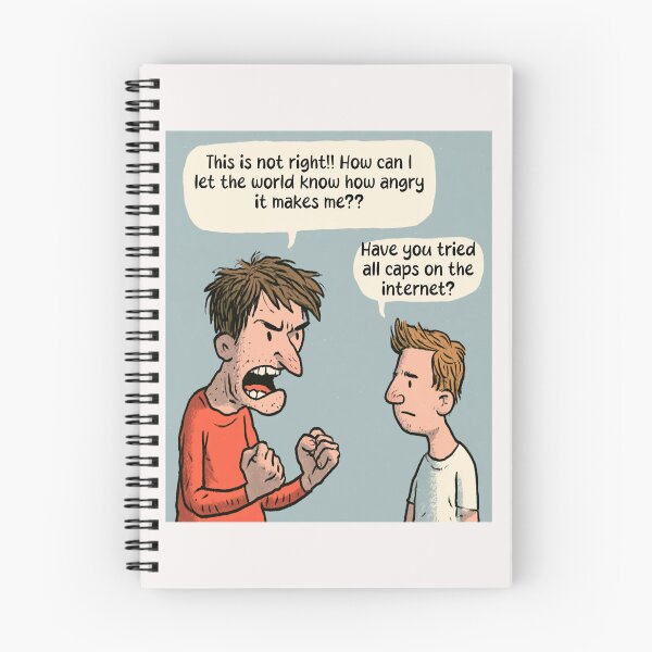 Item preview, Have You Tried All Caps? | Angry Man Funny Internet Troll Humor designed and sold by Ignorant-Artist.