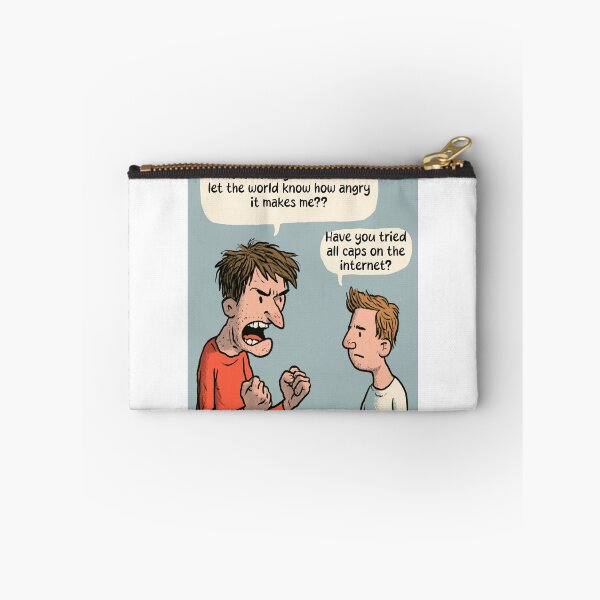 Item preview, Have You Tried All Caps? | Angry Man Funny Internet Troll Humor designed and sold by Ignorant-Artist.