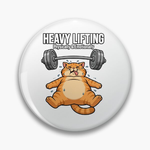 Item preview, Heavy Lifting Physically and Emotionally Funny Chonky Cat Gym Workout T-Shirt designed and sold by ismai6.