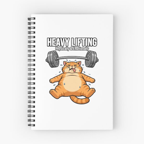 Item preview, Heavy Lifting Physically and Emotionally Funny Chonky Cat Gym Workout T-Shirt designed and sold by ismai6.