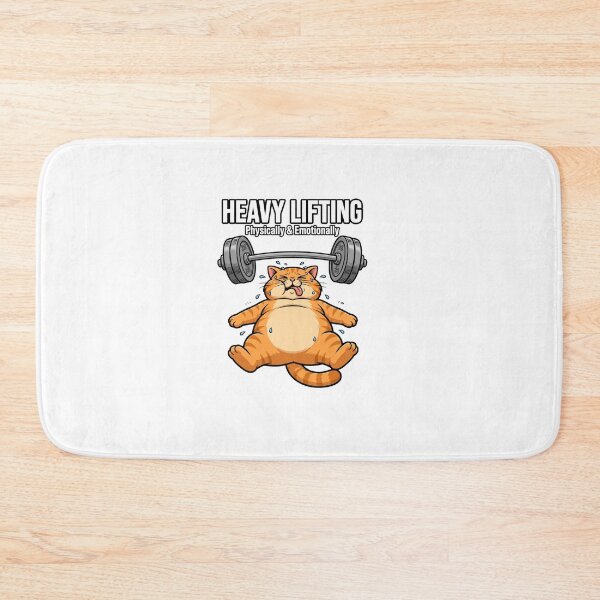 Item preview, Heavy Lifting Physically and Emotionally Funny Chonky Cat Gym Workout T-Shirt designed and sold by ismai6.