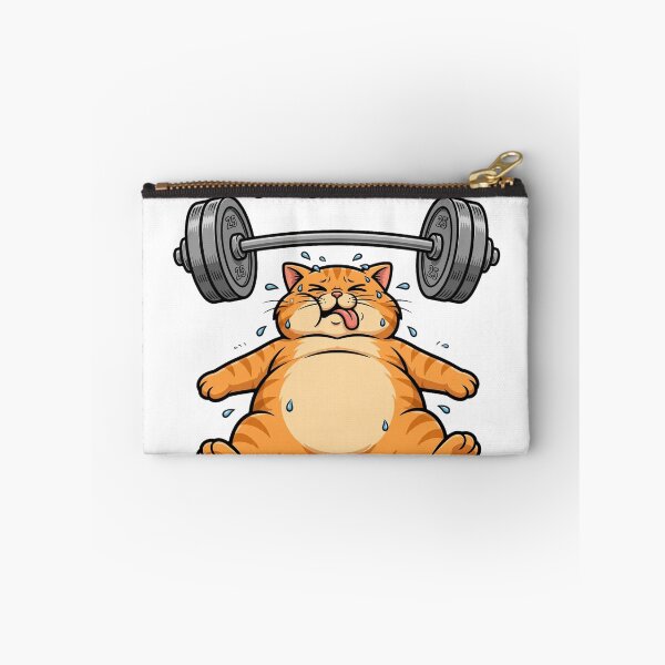 Item preview, Heavy Lifting Physically and Emotionally Funny Chonky Cat Gym Workout T-Shirt designed and sold by ismai6.