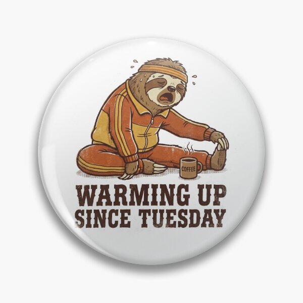 Item preview, Warming Up Since Tuesday Funny Sloth Gym Track Suit Humor designed and sold by MerchViz.
