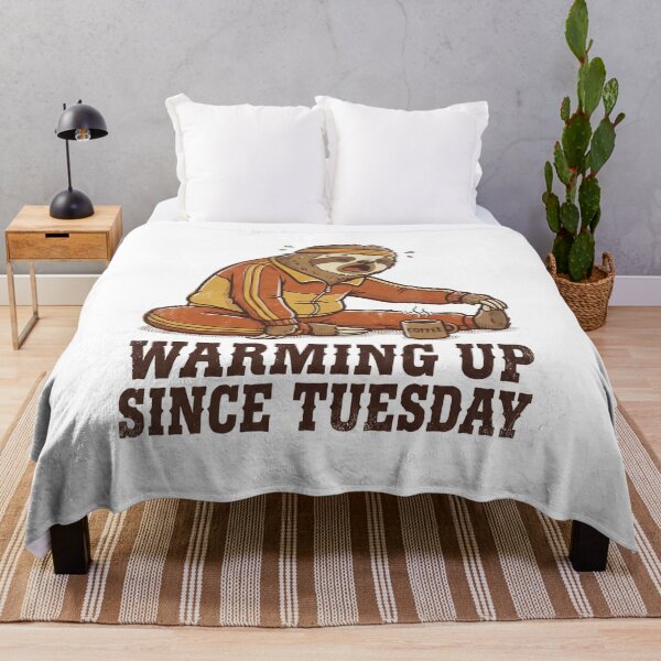 Item preview, Warming Up Since Tuesday Funny Sloth Gym Track Suit Humor designed and sold by MerchViz.