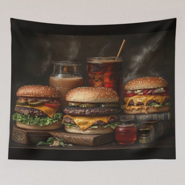 Item preview, Cheeseburger Feast with Fries, Soda, and Condiments designed and sold by Shannon Hilson.