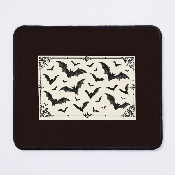 Item preview, Victorian Bats — Gothic Black & Ivory Bat Engraving Description: designed and sold by Novel Works Studio.