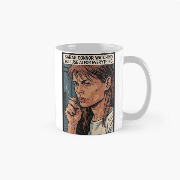 Item preview, Sarah Connor Whatching you Use AI designed and sold by 2ndhandreaders.
