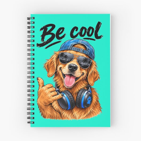 Item preview, Be Cool – Cute Golden Retriever Dog Wearing Headphones and Sunglasses Art designed and sold by Evelashop.