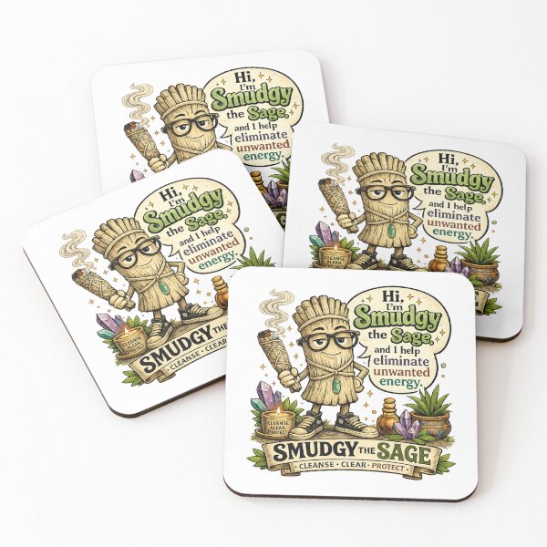 Item preview, Smudgy the Sage – Funny Sage Smudging Energy Cleansing Spiritual Humor designed and sold by 11-Designs.