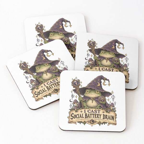 Item preview, I Cast Social Battery Drain Frog Wizard designed and sold by Musabinho.