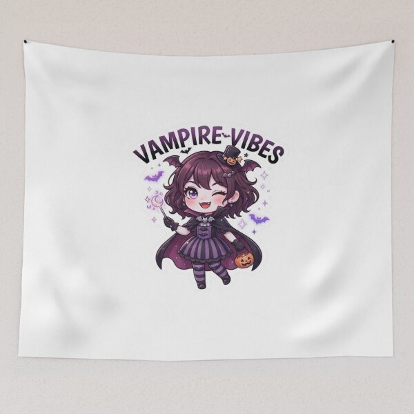 Item preview, Vampire Vibes Halloween Girl Sticker designed and sold by lailakhalaf.