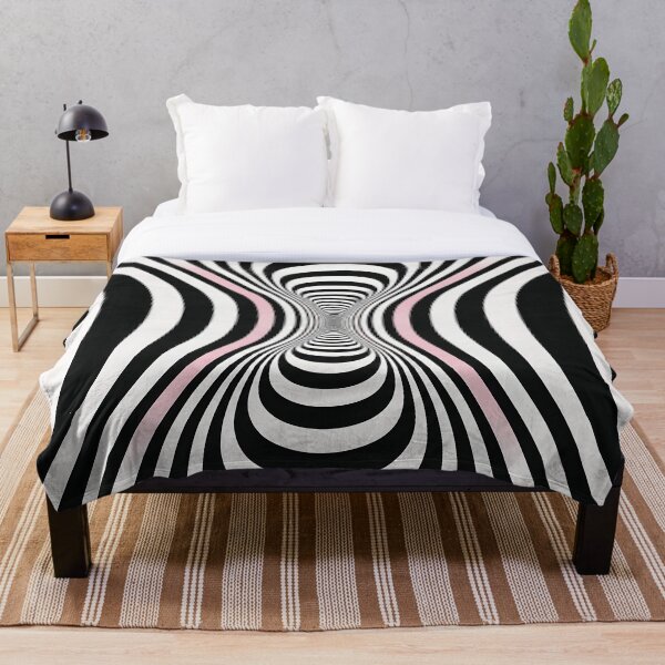 Artikelvorschau, Black White Pink Optical Illusion Tunnel entworfen und verkauft von Amalia Gutyz.