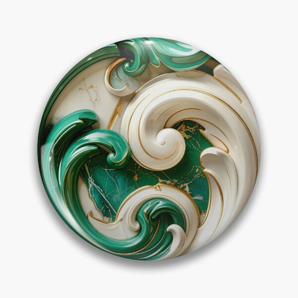 Item preview, Sculptural Jade with Gold Enamel designed and sold by Vicky Brago-Mitchell®.