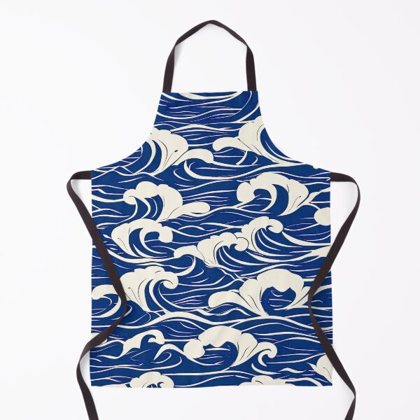 Item preview, Japanese-Style Big Blue Ocean Waves Abstract Design designed and sold by DEC02.
