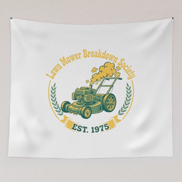 Item preview, Lawn Mower Breakdown Society Funny Vintage Suburban Dad Lawn Care T-Shirt designed and sold by ismai6.