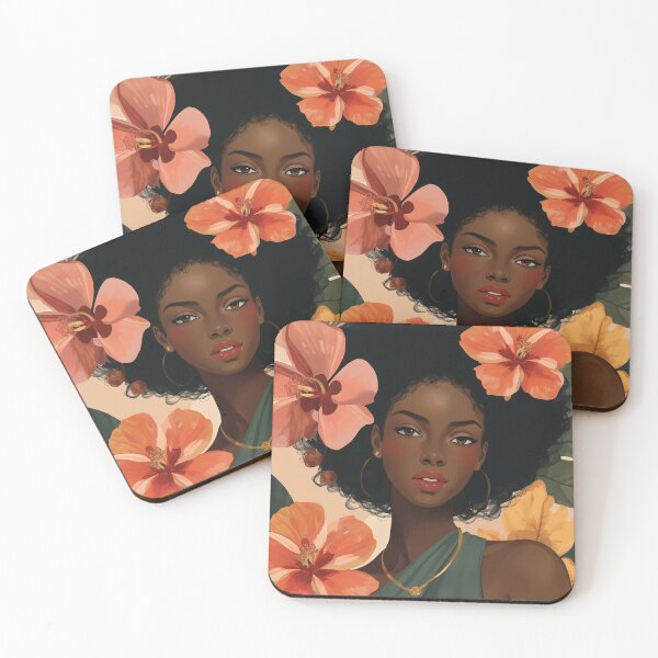 Item preview, Sophisticated African-Inspired Wall Art Printable | Boho Floral Portrait Digital Download designed and sold by Debbydesign.