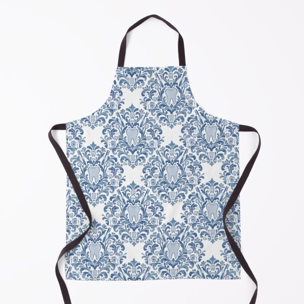 Item preview, Dental Damask in blue designed and sold by Nataliatcha.