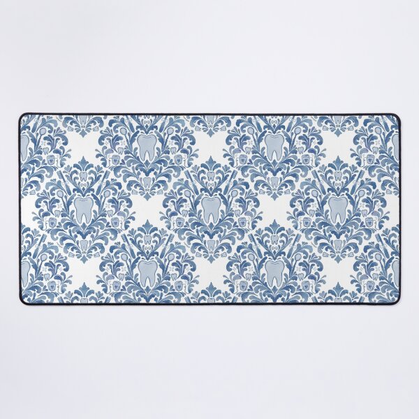 Item preview, Dental Damask in blue designed and sold by Nataliatcha.